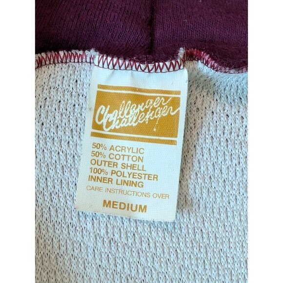 Challanger 70s Thermal Lined Purple Full Zip Hoodie Sweat Men's Medium USA Made - Picture 7 of 8